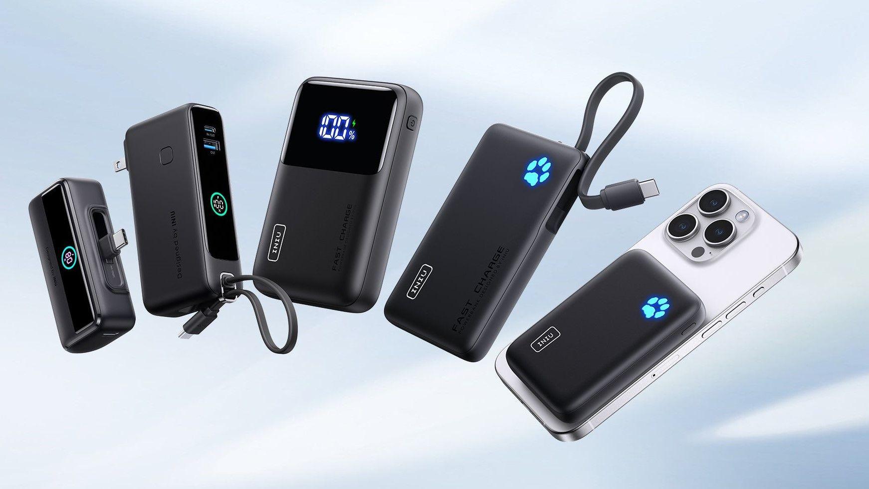 INIU 10000mAh 45W PD portable charger – ultra-slim battery bank for planes with fast USB-C charging. Ideal if your INIU power bank not charging properly.